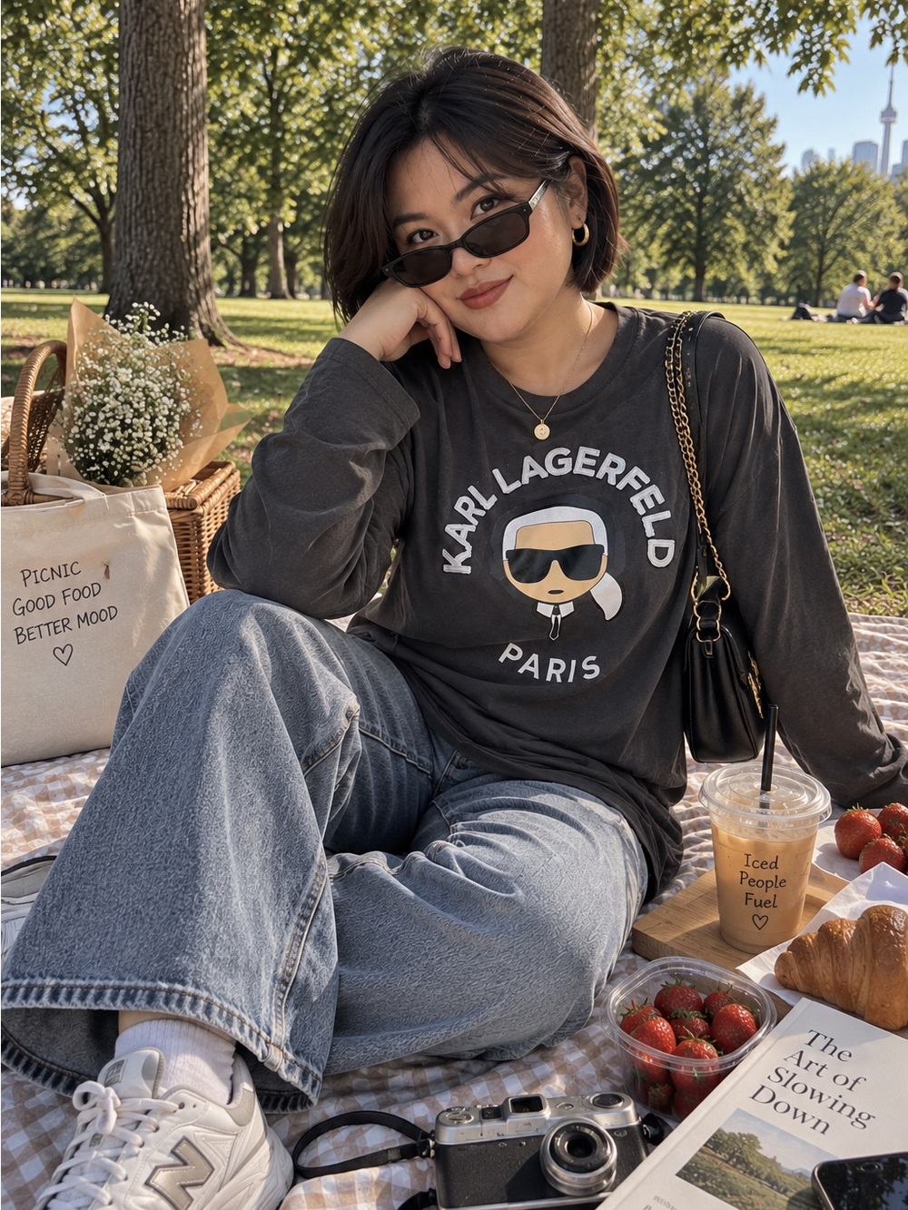 Karl Lagerfeld Paris Long Sleeve Graphic Tee 🖤